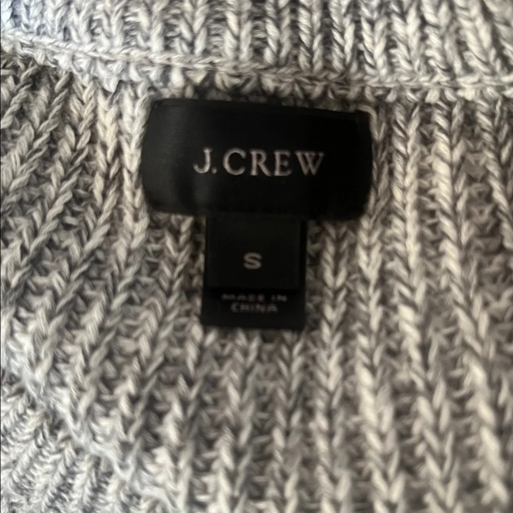 J CREW Marled cotton raglan-sleeve crewneck sweater size S